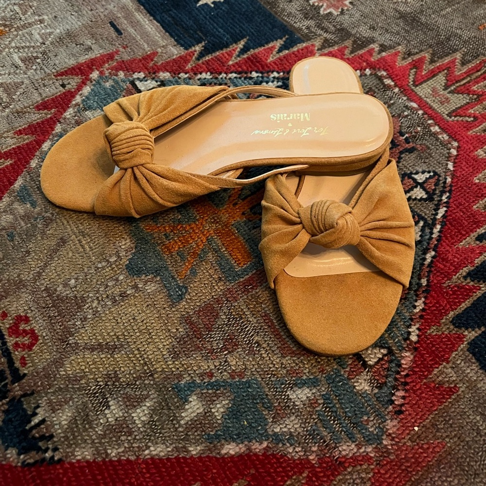 Love & Lemons X Marais Ochre Suede Sandals NEW Size 8